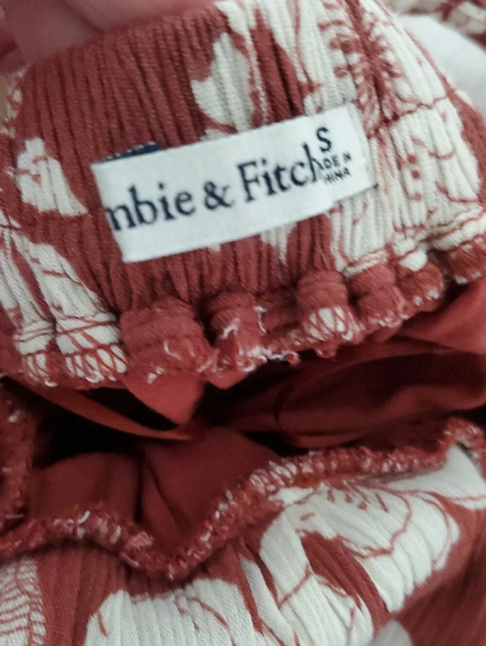 Abercrombie & Fitch Rust Brown Floral Maxi Dress